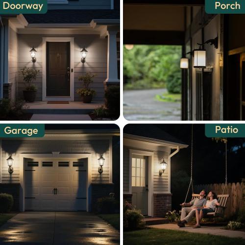 ALAMPEVER ST19 Dusk to Dawn LED Outdoor Light Bulb, 800LM Sunlight Sensor Light Bulbs, 7W (60W Equivalent), 5000K Daylight White, Automatic Light Bulb for Porch, Patio, Garage, 4 Pack, Non-Dimmable
