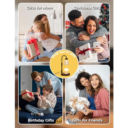 Candle Warmer Lamp with Timer Dimmer, Birthday Gifts for Mom Women Friend Sister, House Warming Gifts, Wax Melt Warmer, Office Apartment Dorm Room Home Decor