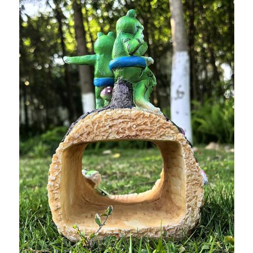 Decorative Gutter Downspout Extensions Statue,3 x 4 Downspout Extension Sculpture,Frog Decorative Rain Gutter Downspout Extension Figurine Decor Sculpture for Lawn Yard