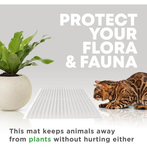 Petfolio 12 Pack Scat Mat for Cats - 16 x 13 Inch Cat Spike Mat with 1 Inch Spike is A Perfect Pet Training Mat Device for Cat Repellent Indoor & Outdoor to Deter Cats & Other Animals for All Seasons