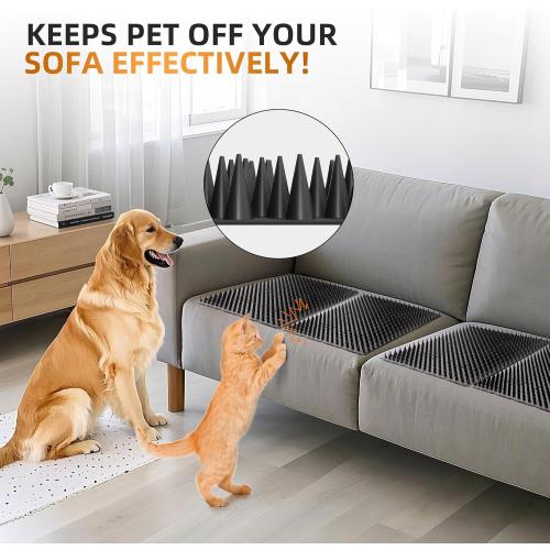 5 Pack Scat Mats for Dogs – Heavy Duty Solid PP Pet Deterrent Mats to Keep Dogs Off Couch & Furniture – Durable for Indoor & Outdoor Use