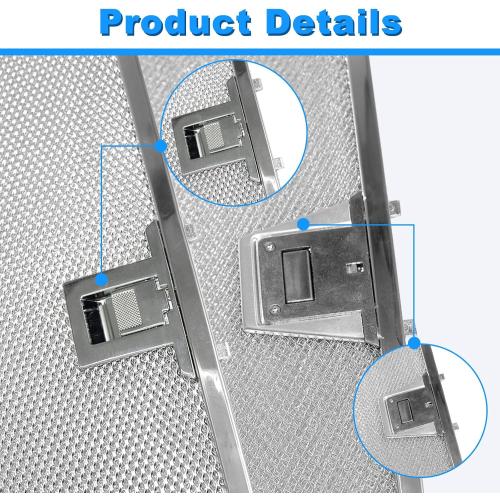 WA0575 Range Hood Filters 13.54 x 14.37 x 0.35 - 2 Pack Replacement Grease Filters for Kitchen Ventilation by oneket