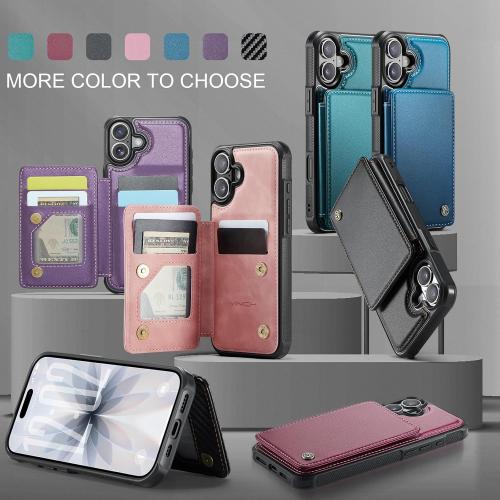 Vinich for iPhone 17 Wallet Case with Card Holder, RFID Blocking Credit Slots Kickstand Shockproof Phone Cover Fit for iPhone 17 6.3 Black