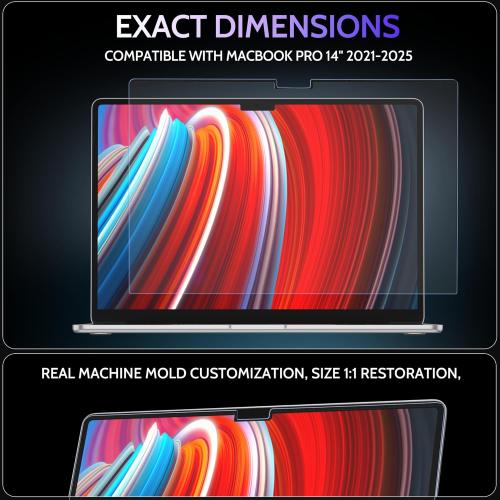 Magnetic Anti Blue Light Screen Protector for MacBook Pro 14 Inch (2021-2025, M1, M2, M3, M4, M5), Removable Glare Filter for 14.2 Mac Laptop Computer