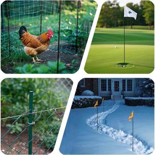 Garden Stakes 48 inch 20 Pack 0.27 Dia Solid Glassfiber Plant Support Rod Tomato Trellis Stakes (Black)