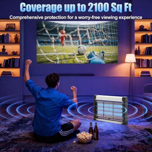 Indoor Bug Zapper, 20W Insect Killer & Mosquito Trap with UV Light, 3-Lamp Electric Fly Zapper for Home, Kitchen, Bedroom & RV