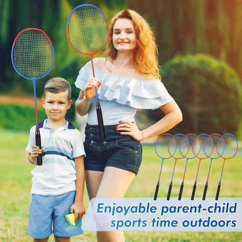 Badminton Rackets shuttlecocks and Carrying Bags, Sturdy Lightweight Badminton Rackets Racquet for Adults Beginners Indoor Outdoor Backyards