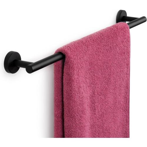 Marmolux Acc - Matte Black Towel Bar - 24 inch Bathroom Towel Holder - Heavy Duty Stainless Steel SUS 304 Bar - Wall Mounted Towel Rack Storage Set - Ideal for Bathroom & Kitchen. - Hand Towel Holder