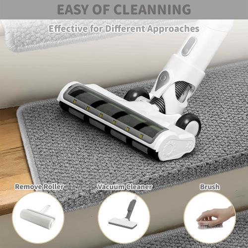 Bullnose Carpet Stair Treads, Non Slip Stair Treads for Wooden Steps Indoor, Stair Runner, Soft Stair Rugs, Edging Stair Protectors, Washable, 29.5x9.5x1.5 14pcs, Grey