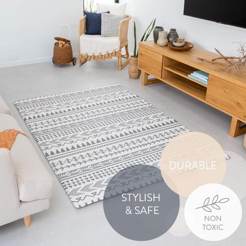Berry Lane Baby Play Mat | Large 6.5 ft x 4.5 ft One-Piece Reversible Foam Floor Playmat | Tummy Time | Extra Soft & Thick | Non-Toxic | for Infants, Babies, Toddler, and Kids