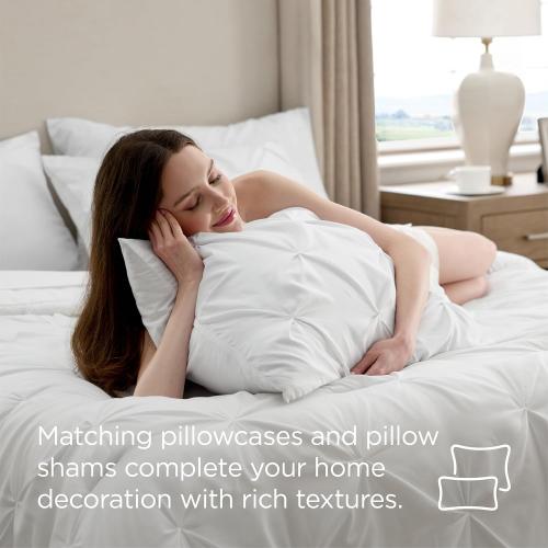 Bedsure White Comforter Queen - Bed in a Bag Queen Size Bedding 7 Pieces, GentleSoft™ Marshmallow Comforter Set, All Season Down Alternative Comforter with Sheets, Pillowcases & Shams