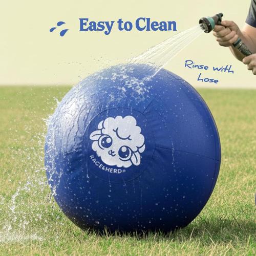 Race&Herd 25 Original XXL Herding Ball for Dogs Large - Herding Toys, Durable Outdoor Big Dog Herding Ball for Australian Shepherd, Corgis, Border Collie Ball & Other Medium to Large Breeds (Blue)