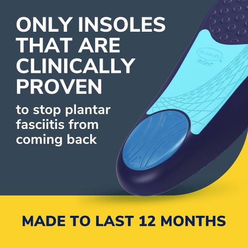 Dr. Scholl’s Plantar Fasciitis Pain Relief Orthotic Insoles, Immediately Relieves Pain: Heel, Spurs, Arch Support, Distributes Foot Pressure, 1 Pair