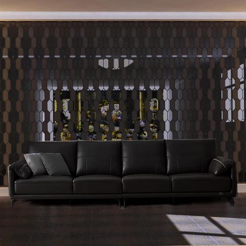 Backsplash Tile for Kitchen Peel and Stick Acrylic Mirror Wall Tile Self Adhesive Tiles Long Hexagon Mosaic Tile for Kitchen Living Room Bathroom 13.6 Inch x 11.8 Inch 10 Sheets Black