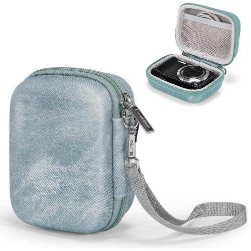 Cwatcun Carrying & Protective Case for Digital Camera, Small Camera Pouch for AbergBest 2.7 LCD Kodak Pixpro/Canon PowerShot ELPH 180/190 / DSCW830 Travel Cameras, Waterproof Shockproof Case，Grey