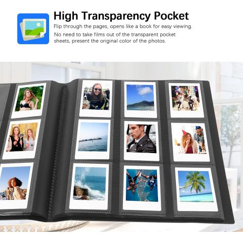 432 Pockets Photo Album for Fujifilm Instax Mini Camera, Polaroid Camera, for Fujifilm Instax Mini 12 11 9 40 99 90 8 7 Evo LiPlay Instant Camera, Polaroid Snap PIC-300 Z2300 Instant Camera (Black)