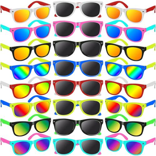 Kids Sunglasses Bulk, Neon Sunglasses with UV400 Protection for Boys & Girls