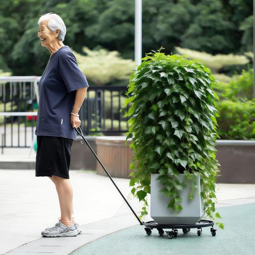 20 Heavy-Duty Plant Dolly with Wheels – Rolling Base for Indoor & Outdoor Use, Detachable Handle, 360° Swivel Wheels, Supports Up to 200 lbs – Ideal for Moving Large Pots & Trees