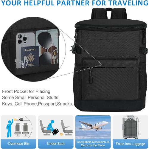 Cooler Backpack 33 Cans Backpack Coolers Insulated Leak Proof Soft Beach Cooler Bag for Men Women Ice Chest Backpack Camping Hiking Picnic Travel Cooler Lunch Backpack