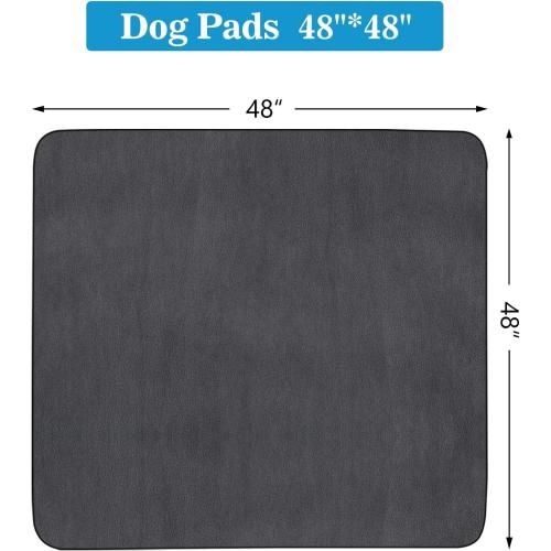 SIWA MARY Washable Pee Pads for Dogs, 48x48 Reusable Pee Pads Non-Slip Dog Pee Pads Heavy Absorbency Puppy Pee Pads Quick Dry Whelping Pads/Waterproof Puppy Training Pad for Playpen, Crate, Floor
