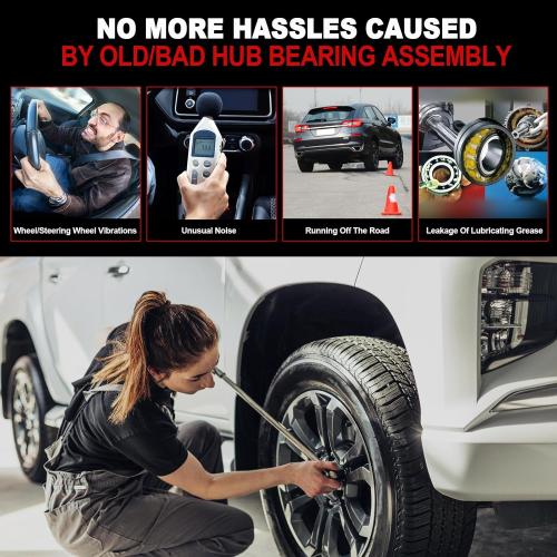 Pair 513298 Front Wheel Bearing Hub Assembly Compatible with Nissan Rogue 2008-2013, for Nissan Rogue Select 2014-2015, for Nissan Sentra 2007-2012, 5 Lug w/ABS