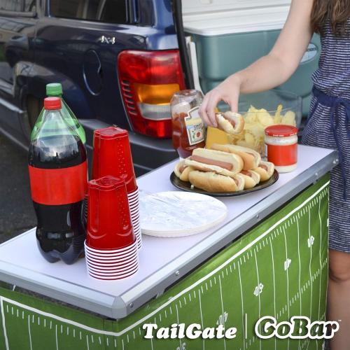 GoBar Portable Bar Table for Events - Black, or LED - Pop Up Mobile Bartending Station with Travel Carrying Case