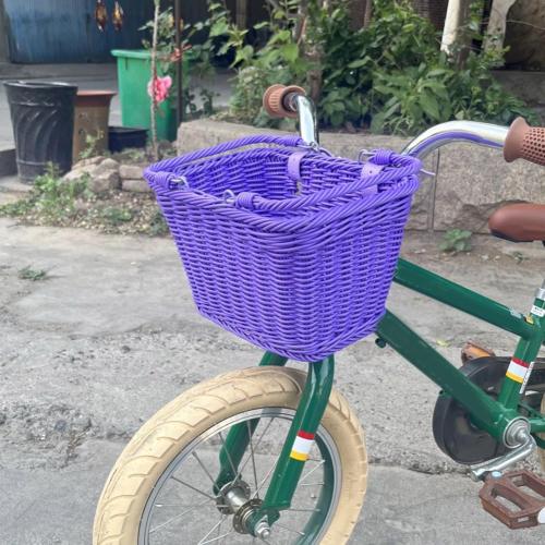 Removable Kids Bicycles Basket Colorful Bike Front Handlebars Storage Basket For Front Bicycles Mounting
