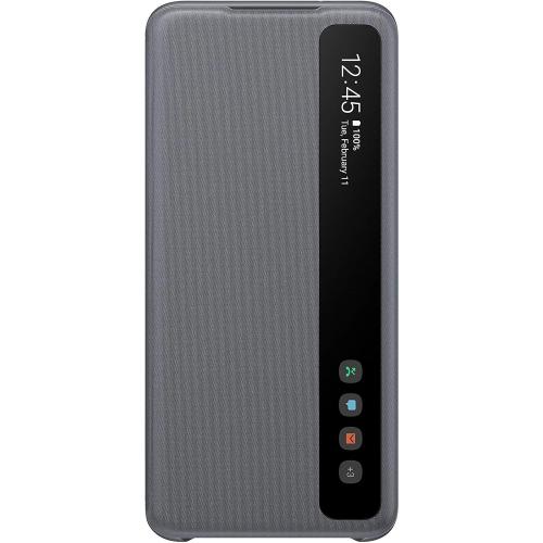 Samsung Electronics Galaxy S20 Case, S-View Flip Cover - Gray (US Version with Warranty) (EF-ZG980CJEGUS)