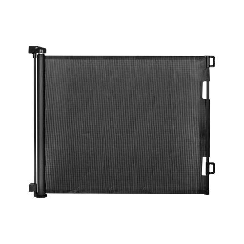 Retractable Baby Gate for Doorways and Stairs, Mesh Safety Gate for Pet, Indoor & Outdoor Use, One-Hand Operation, Easy Installation, 33.6 Tall, Expands to 55 Wide（Black,33.6x55