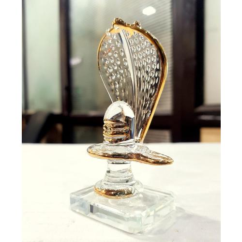 Glass Shiva Lingam Shiv Ling Idol Murti for Daily Pooja Purpose, and Home Decor.