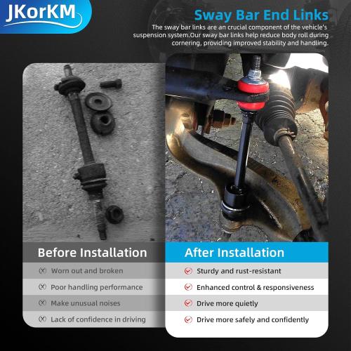 (Bar only) 55398938AC Front Suspension Stabilizer Bar & K80894 Front Sway Bar Link Kit with Bushing Kit Fit For 2009-2010 Dodge Ram 1500,2011-2018 Ram 1500,2019-2022 Ram 1500 Classic 4WD # 55398938AB