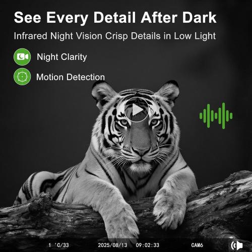 Trail Camera WiFi 8K 64MP with 32GB Card, No Glow Night Vision Motion Activated Waterproof Game Camera, Fast 0.05s Trigger APP Control for Hunting Deer (32, GB)