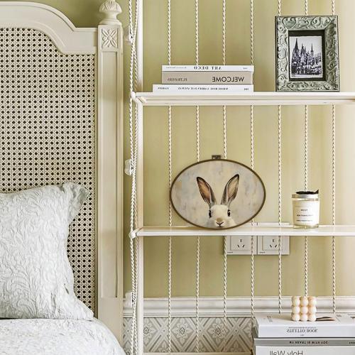 nvucamd Vintage Bunny Oval Wall Art Decor Framed, Classic Rabbit Canvas Prints Wall Art, Retro Farmhouse Easter Bunny Gifts Hanging Decor for Home Bedroom Bathroom Nursery, 11.3x8.7 Inches