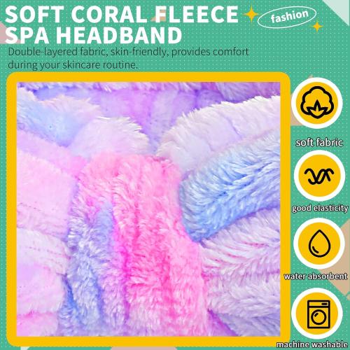 WSYUB Spa Headband,Makeup&Skincare Headbands,Headband for Washing Face,Teen Girls Stocking Stuffers Fuzzy Hair Bands for Women,Christmas Gifts for Teens