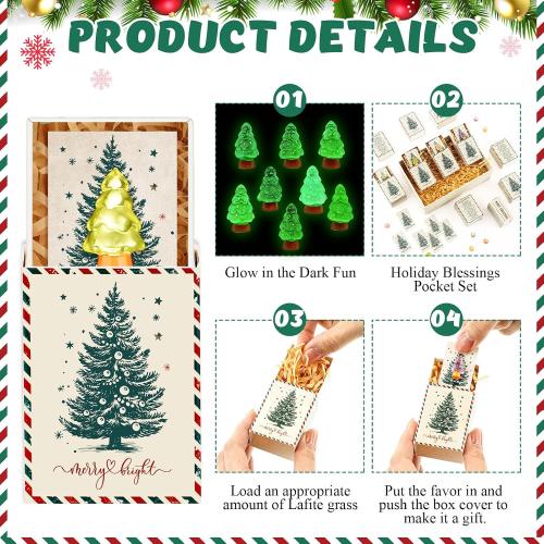 12 Sets Emotional Support Appreciation Gift Bulk for Employee Christmas Tree Positive Resin Team Building Small Thank You Gifts for Staff Coworkers Christmas Appreciation Day