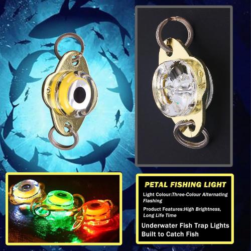 LED Fishing Lures,Deep Drop Fishing Lights,Underwater Flasher,LED Lighted Bait Flasher Fishing Spoons,Flasher Saltwater Trolling for Bass Halibut Fishing Lures Kit