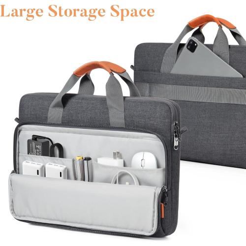 15.6 16 17 17.3 14 13 13.6 inch Laptop case Bag with Edge Protection, Computer Shoulder Carrying Briefcase