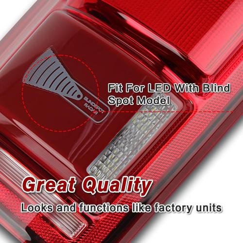 LED Tail Lights Assembly wiht Blind Spot Compatible with 2015 2017 Ford F150 King Ranch/Lariat/Limited/Platinum Taillight Rear Brake Lamp Signal Assembly OE:HL3Z13405D (Left Driver Side)