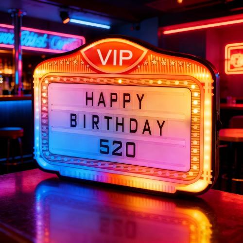Bottle Service Sign,Bottle Presenter for Night Club,Bottle Service Lights Sign with 4 Set Letters & 1 Set Number,for Wedding, Birthday Parties,(VIP)