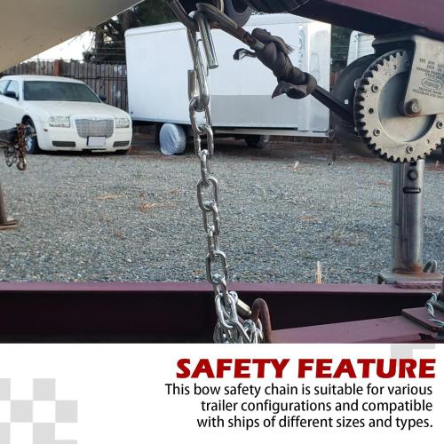 Bow Safety Chain 15 Galvanized Steel with S-Hook Lock Trailer Safety Chain