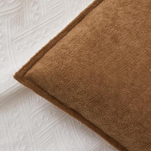 Kevin Textile Soft Waterproof Pillow Covers 12x20 Inch 2 Pack, Brown