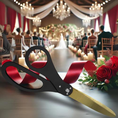 Black and gold 25 New Edition Black Big Scissors for Ribbon Cutting Ceremony Grand Opening Scissors for Cutting Ribbon 25 Inch