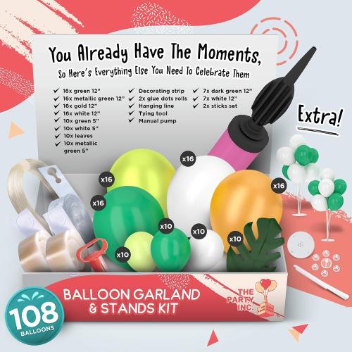 Safari Balloon Arch Kit & Safari Balloon Garland Kit 16Ft | Easy to Assemble with Video & eBook Instructions |
