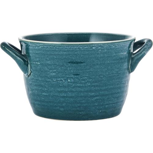 Pfaltzgraff Cauldron All-Purpose Soup Cereal Bowls, 6-Piece Set of 6-inch Stoneware Bowls in Teal, Blue, and Taupe - 30 oz Snack, and Serving Bowls