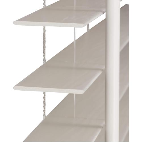 LOTUS & WINDOWARE 2 Faux Wood Blind, 59 W x 72 H, White Wood Grain Textured Finish