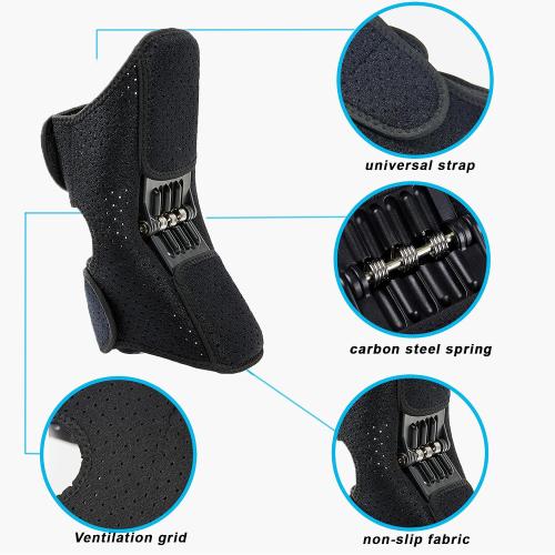 TANGABA Joint Support Knee Braces 2 Pack(Upgraded), Non-Slip Support Brace for Men Women, Knee Pain Relief Brace Powerful Rebound Spring Force Protection Booster for Climbing, Squat, Volleyball-Black