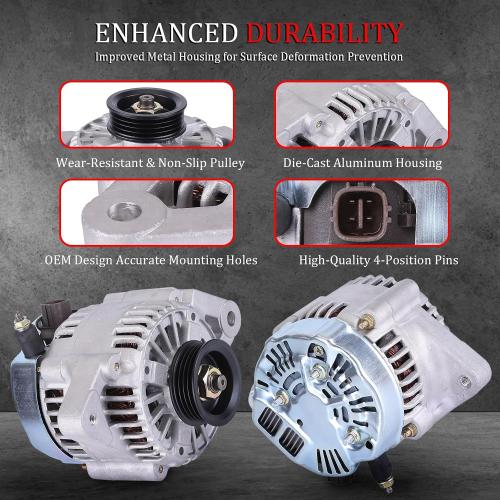 Alternator Replacement forToyota Yaris L4 1.5L 2006 2007 2008 2009 104210-840 11203 27060-21151 11203