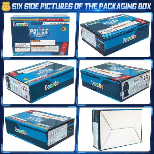 Luucio Police Officer Costume for Girls, Police Costume for Kids with Cop Gear Uniform, Halloween Costumes for Girls