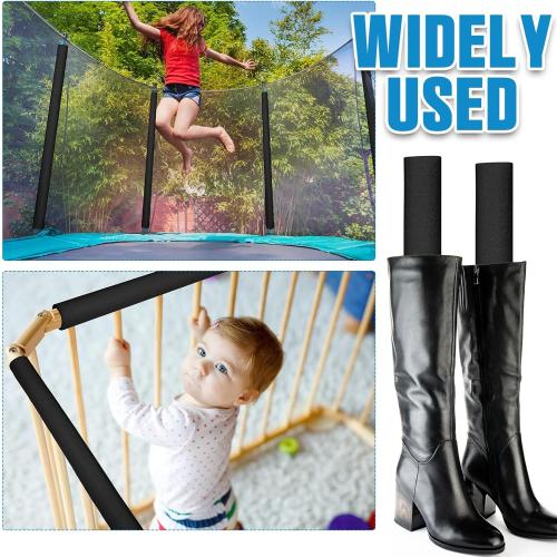 Hanaive 4 Pcs 40 Inch x 4. 1 Inch Jumbo Pool Noodles Bulk Large Swimming Swim Noodles for Floating Craft Projects Pre Slit Clamp Foam Protection Foam Tube Padding Bumper(Black)