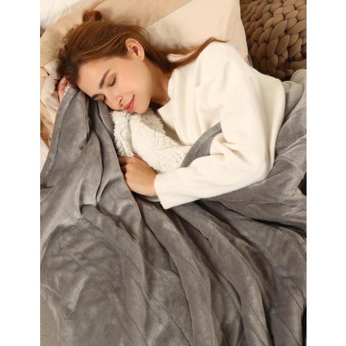 ESTINGO Heated Blanket Full Size, 72x84 Electric Blanket with 6 Heating Levels & 1-10 Hours Adjustable Timer, Fast Heating Blanket with ETL & FCC Certification, for Full Body, Light Gray